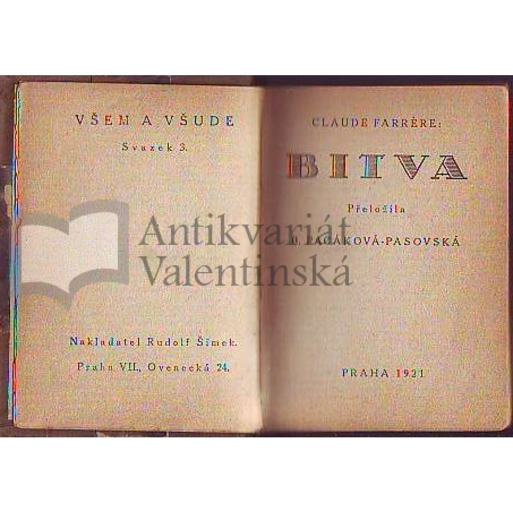 Bitva (román, polokožená vazba - vazba kůže)